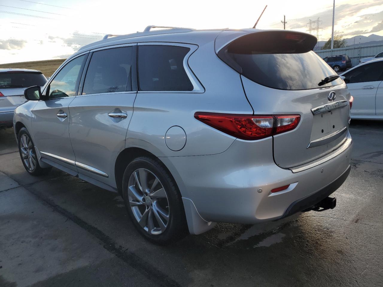 2014 Infiniti QX60 VIN 5N1CL0MM2EC546172 Copart auction photo, front end / side damage thumbnail 2