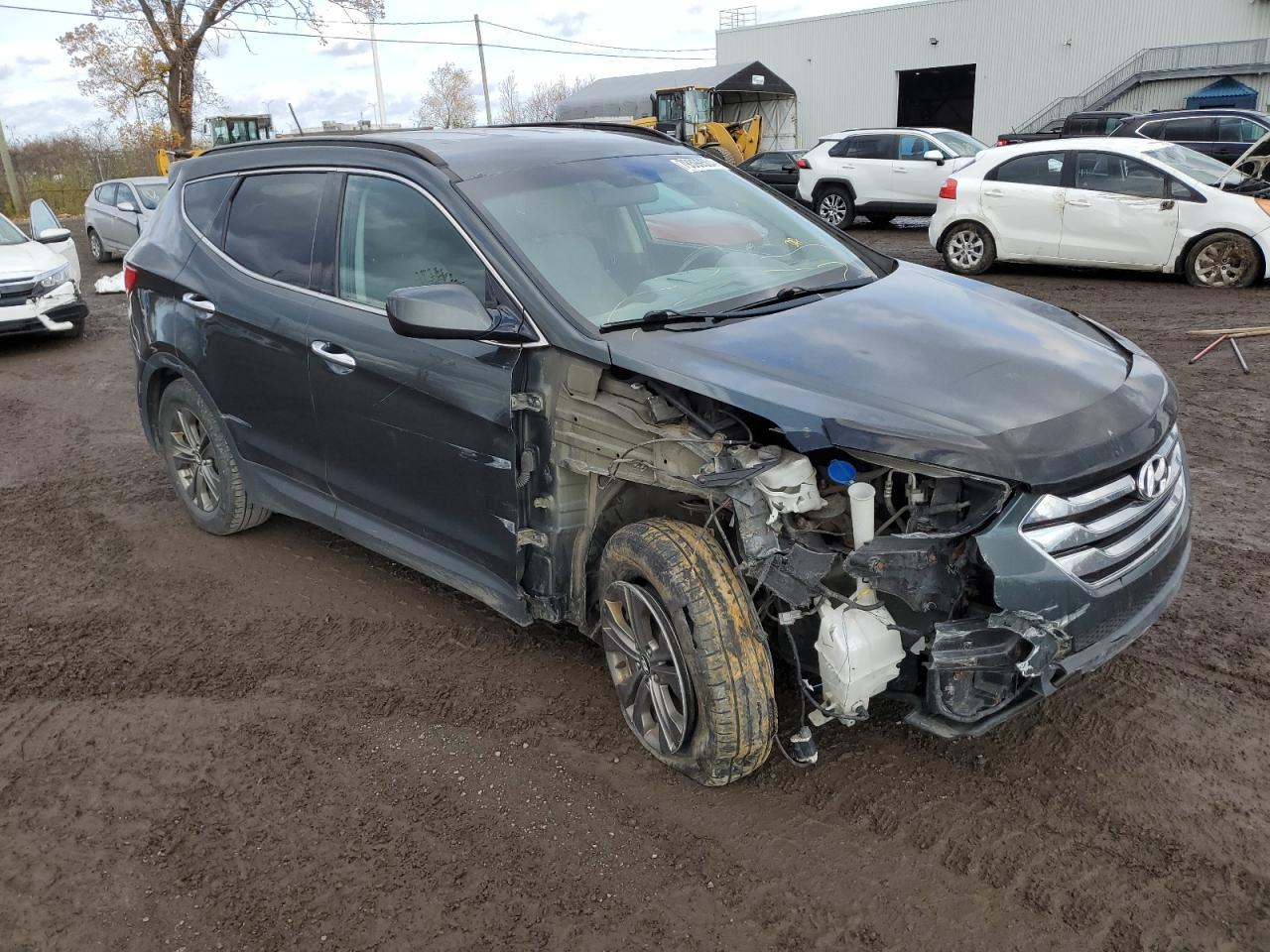 2013 Hyundai Santa Fe VIN 5XYZUDLB2DG084094 Copart auction photo, front end / side damage thumbnail 4