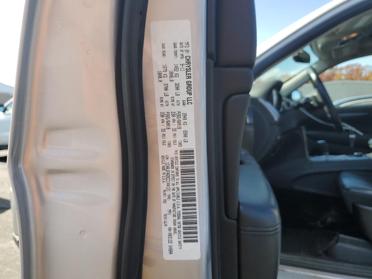 2012 Jeep Grand Cherokee VIN 1C4RJFAG9CC144121 Copart auction photo, front end / minor dent/scratches damage thumbnail 13