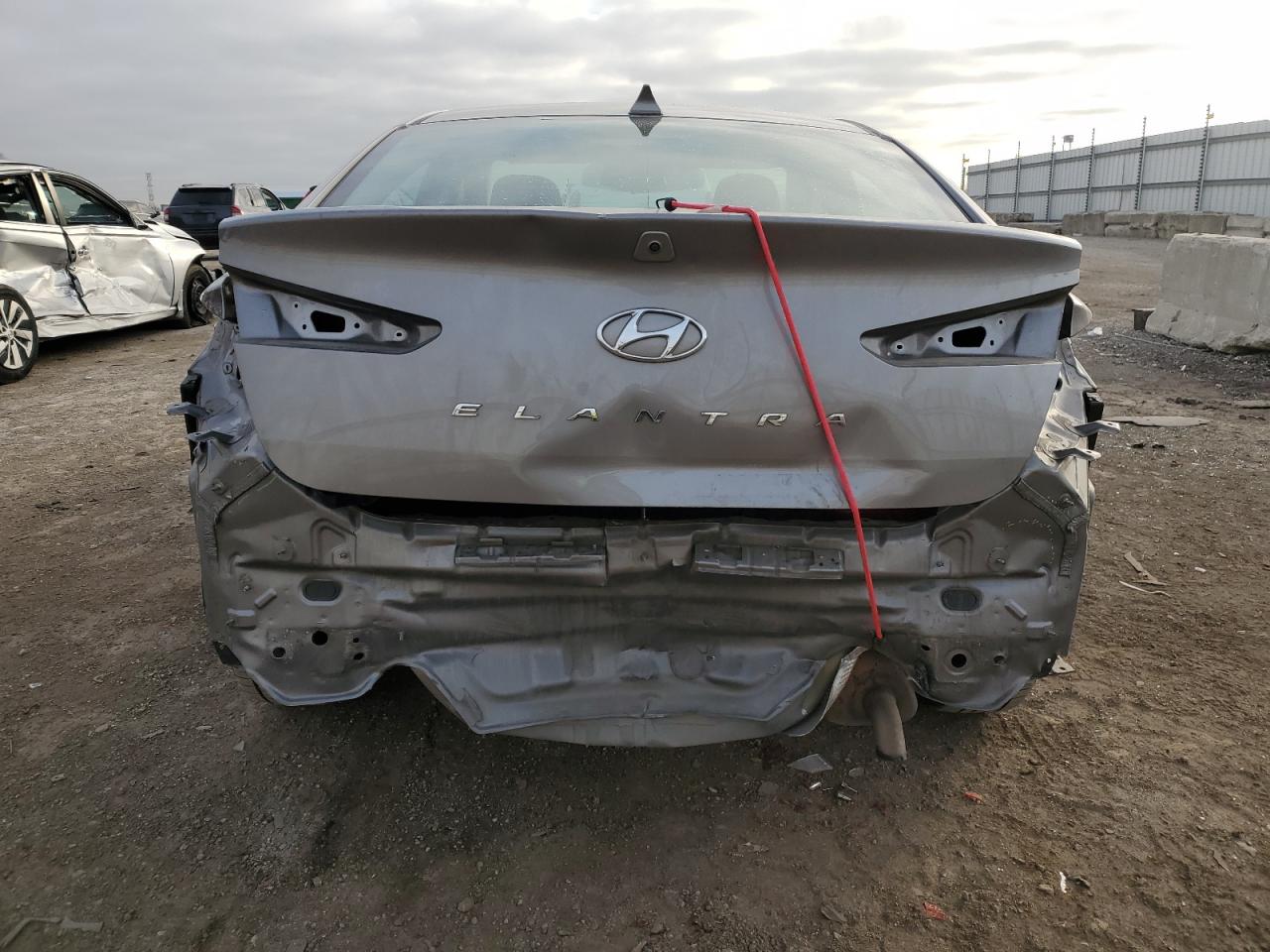 2020 Hyundai Elantra VIN KMHD84LF5LU002143 Copart auction photo, rear end damage thumbnail 6