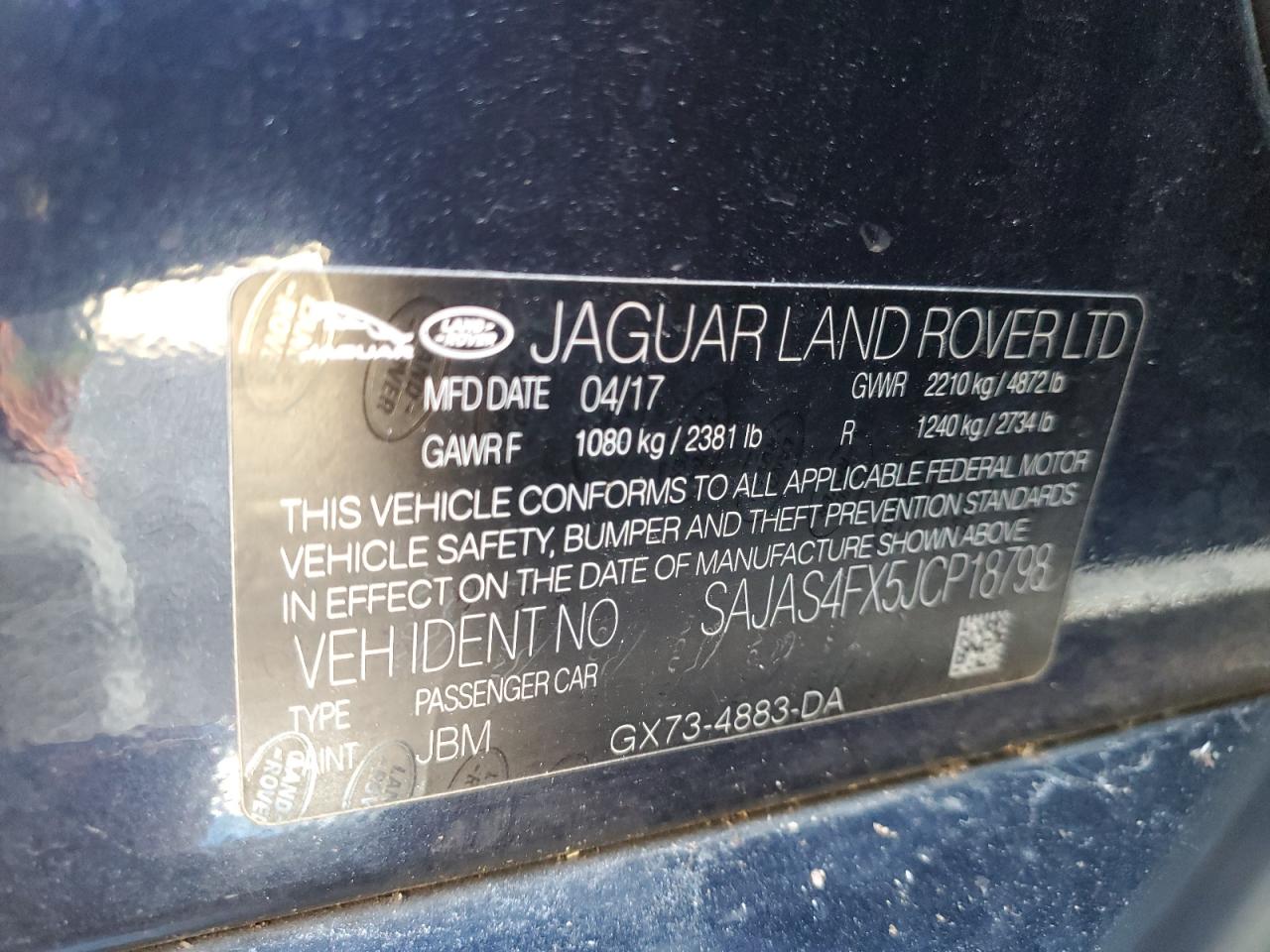 2018 Jaguar XE VIN SAJAS4FX5JCP18798 Copart auction photo, all over / minor dent/scratches damage thumbnail 12