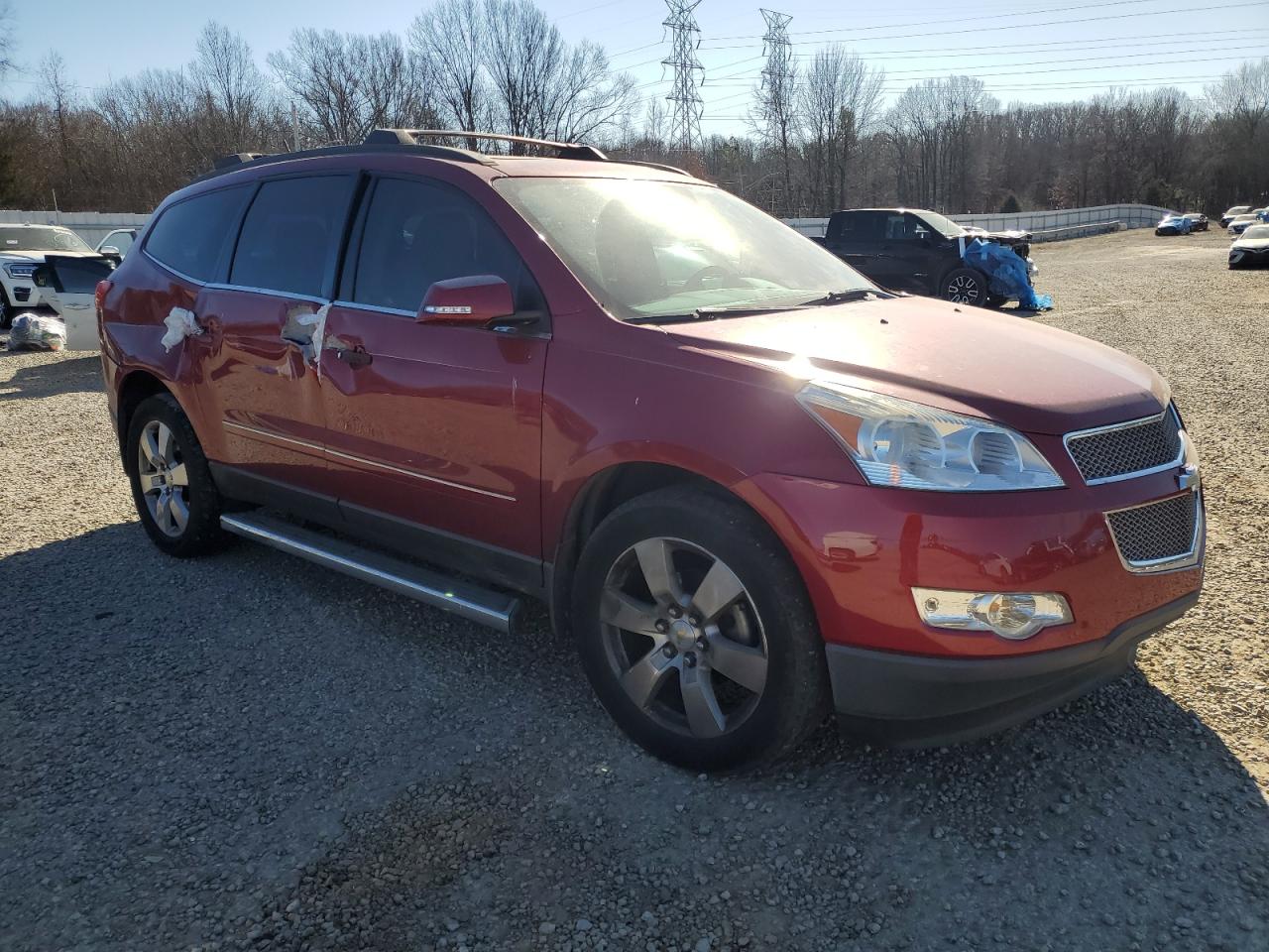 2012 Chevrolet Traverse VIN 1GNKRLED6CJ320828 Copart auction photo, side damage thumbnail 4