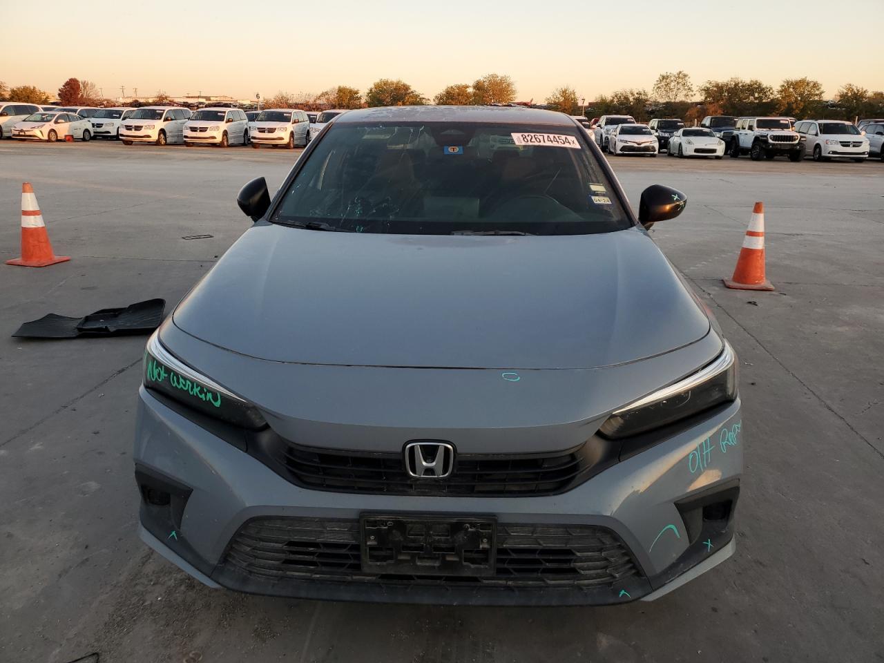 2022 Honda Civic VIN 2HGFE2F54NH580156 Copart auction photo, rear end damage thumbnail 5