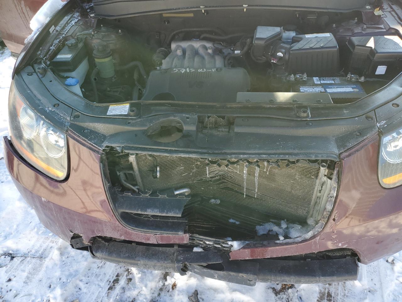 2009 Hyundai Santa Fe VIN 5NMSG73D79H254426 Copart auction photo, front end / side damage thumbnail 12