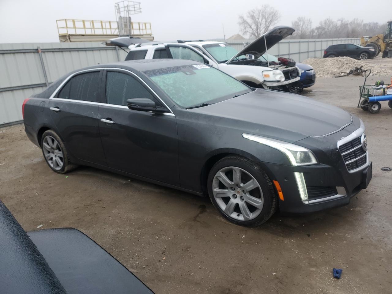 2014 Cadillac CTS VIN 1G6AY5S3XE0148054 Copart auction photo, side / front end damage thumbnail 4