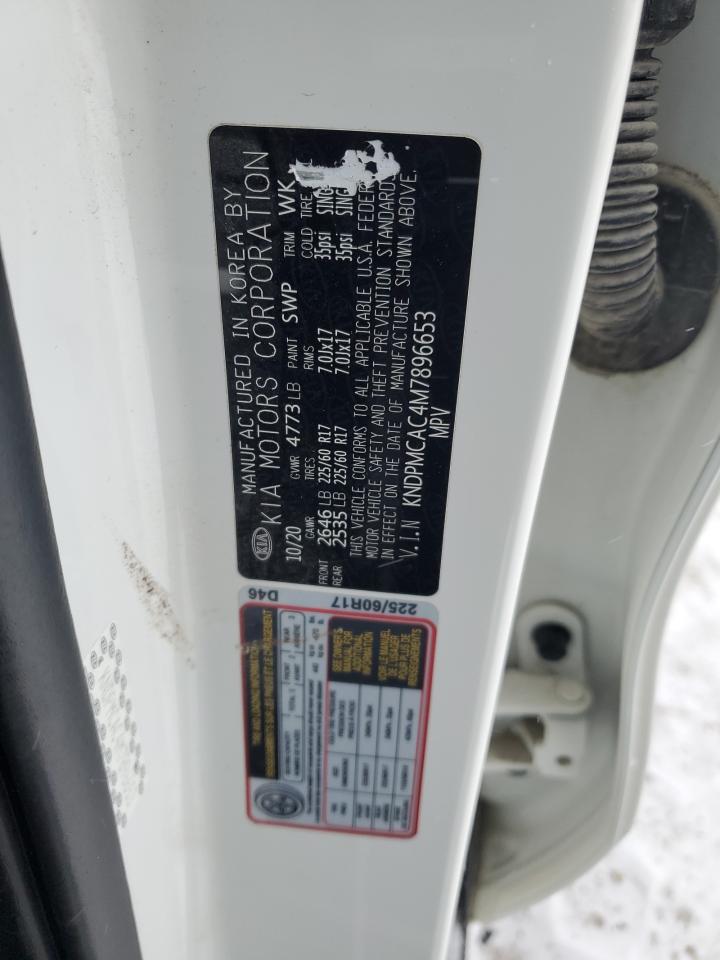 2021 KIA Sportage VIN KNDPMCAC4M7896653 Copart auction photo, vandalism / rear end damage thumbnail 13