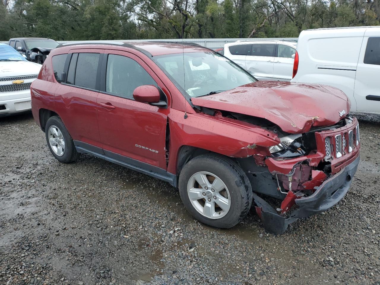 2017 Jeep Compass VIN 1C4NJCEB0HD182527 Copart auction photo, front end damage thumbnail 4