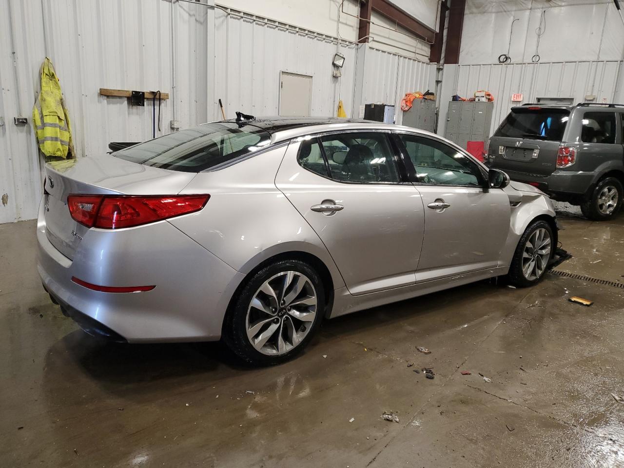 2014 KIA Optima VIN 5XXGR4A69EG334595 Copart auction photo, front end damage thumbnail 3