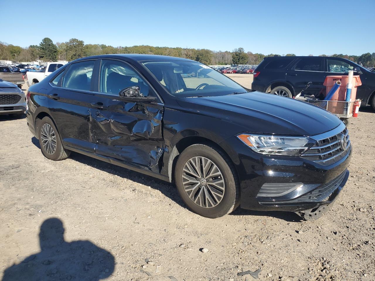 2019 Volkswagen Jetta VIN 3VWCB7BU9KM182987 Copart auction photo, side / front end damage thumbnail 4