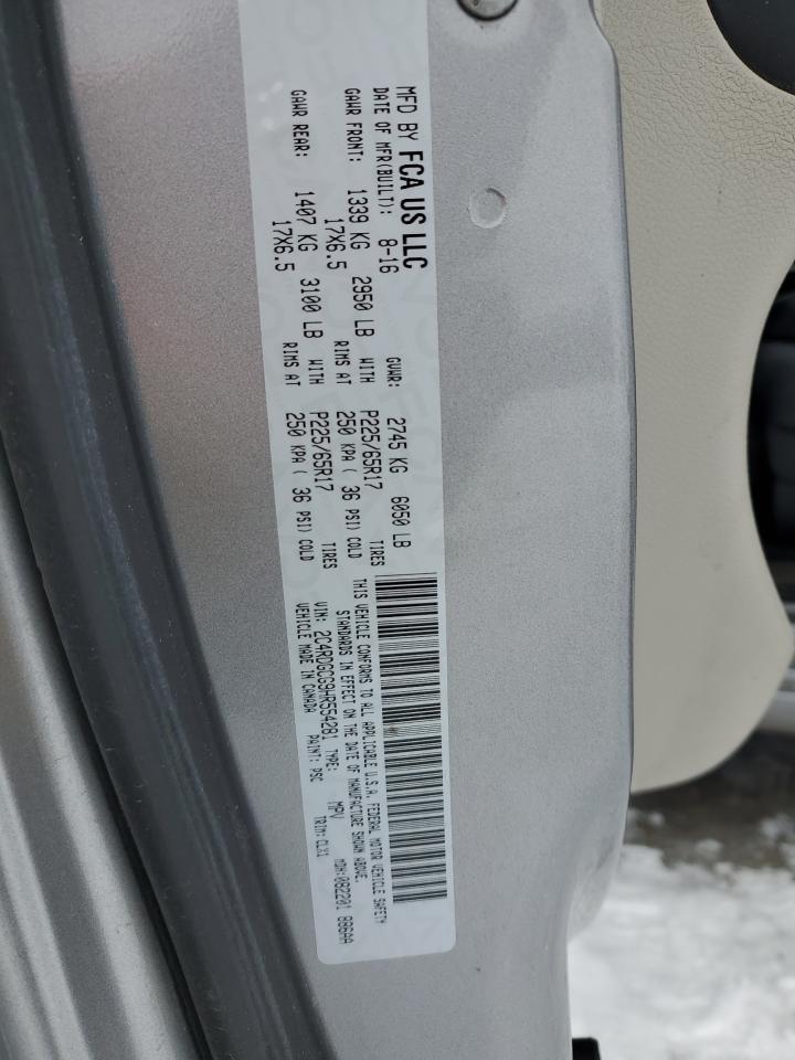 2017 Dodge Caravan VIN 2C4RDGCG9HR554281 Copart auction photo, front end / side damage thumbnail 13