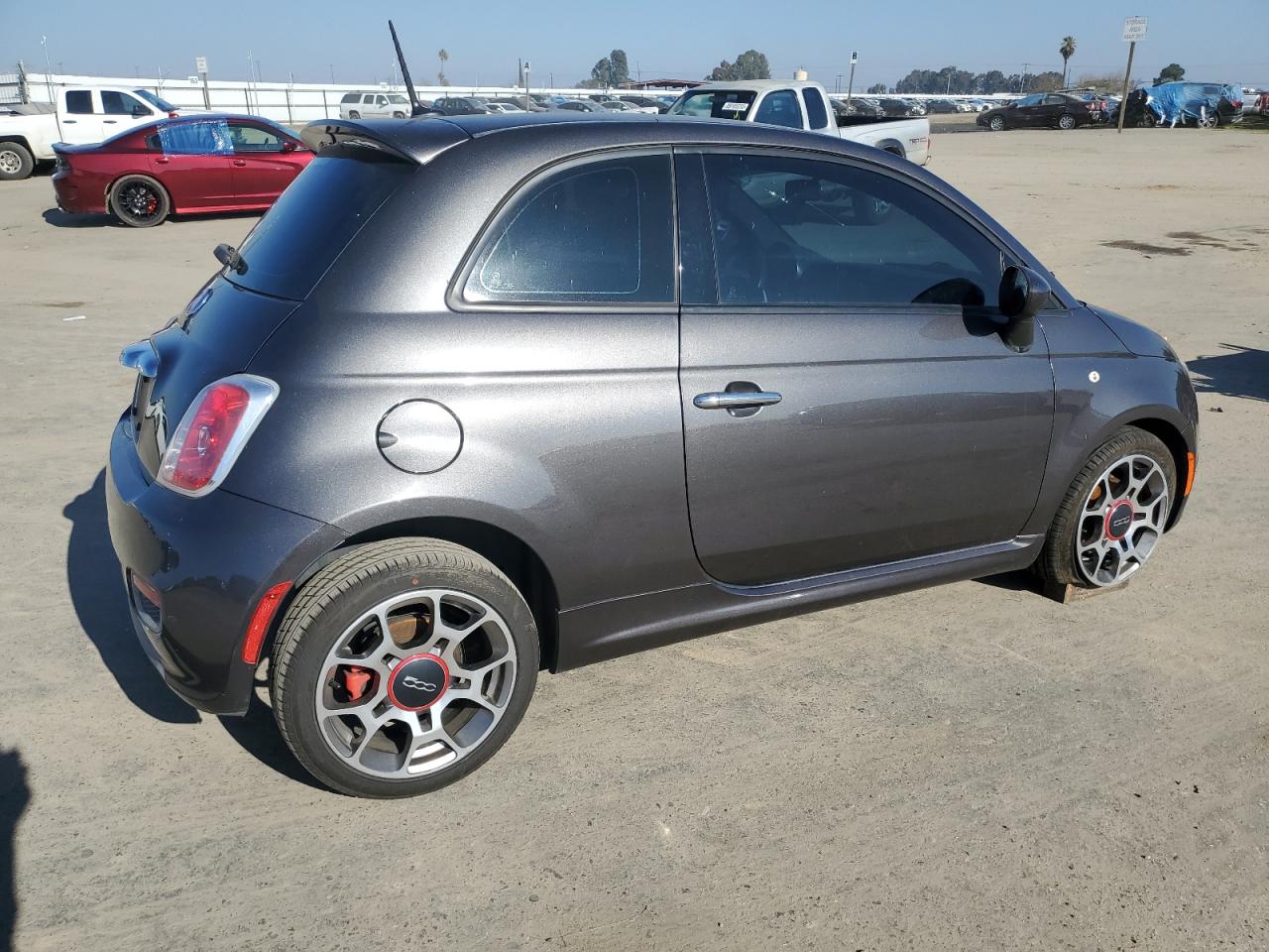 2015 Fiat 500 VIN 3C3CFFBR7FT550502 Copart auction photo, undercarriage damage thumbnail 3