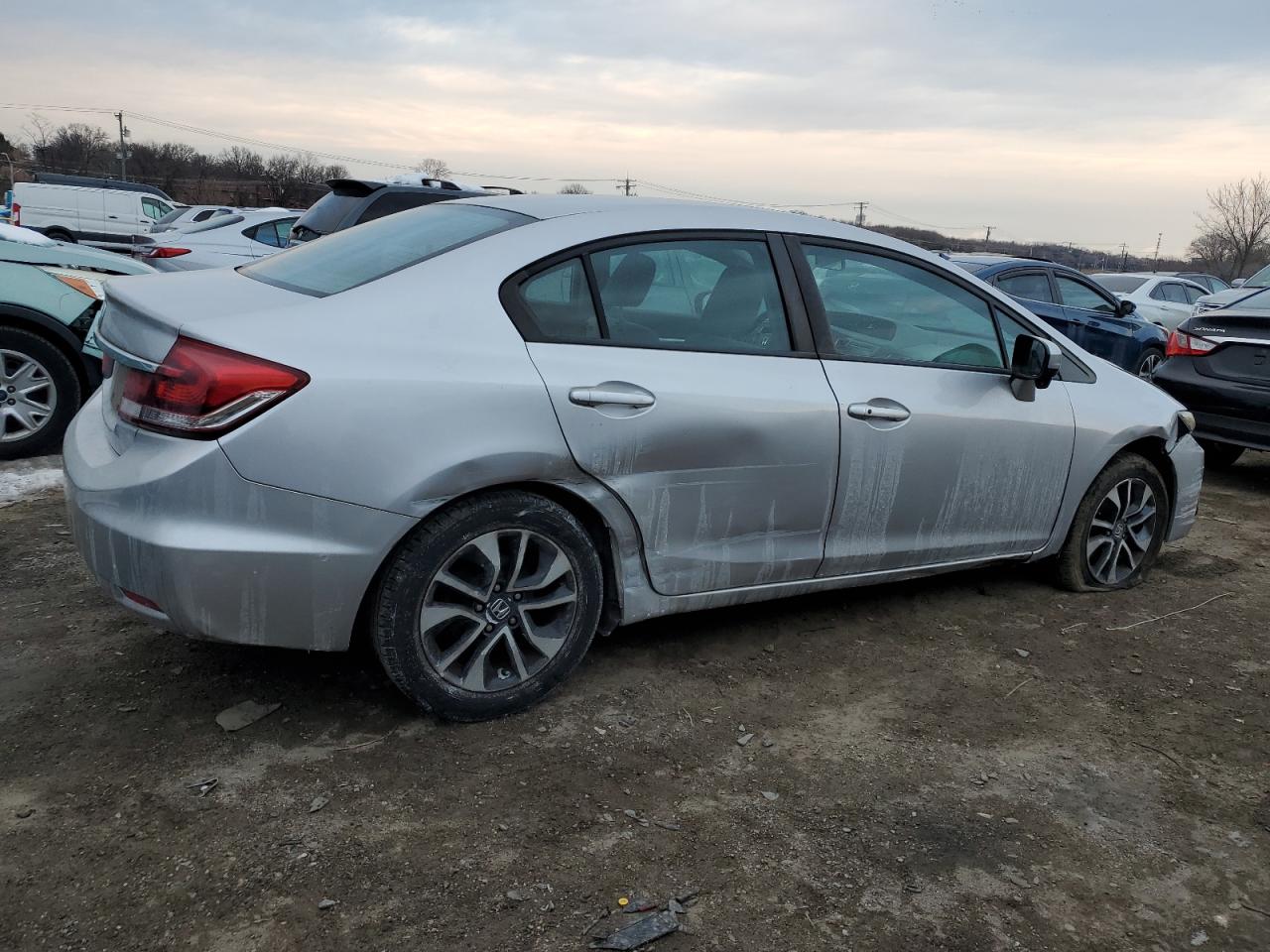 2014 Honda Civic VIN 19XFB2F85EE242178 Copart auction photo, front end / side damage thumbnail 3