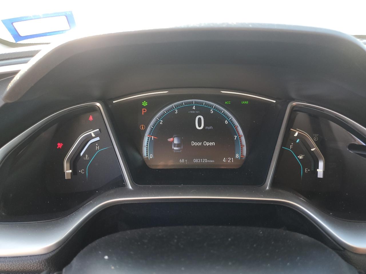 2019 Honda Civic VIN 19XFC1F33KE018012 Copart auction photo, front end / side damage thumbnail 9