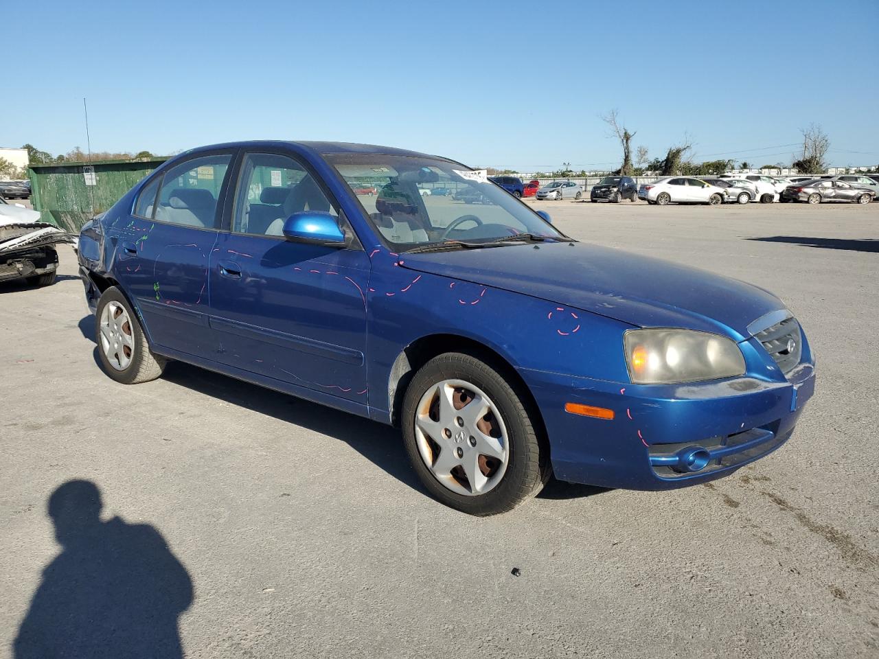 2005 Hyundai Elantra VIN KMHDN46D45U056524 Copart auction photo, rear end / side damage thumbnail 4