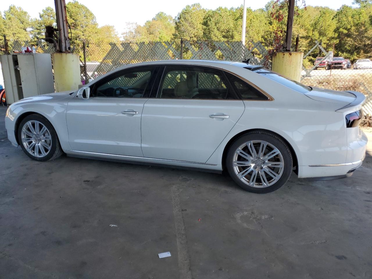 2015 Audi A8 VIN WAU3GAFD7FN008484 Copart auction photo, rear end damage thumbnail 2
