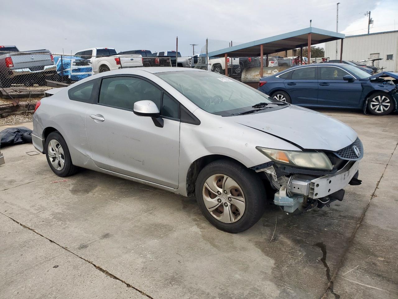 2013 Honda Civic VIN 2HGFG3B59DH523584 Copart auction photo, front end / side damage thumbnail 4