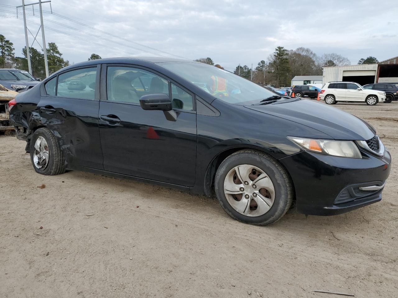 2015 Honda Civic VIN 19XFB2F57FE121109 Copart auction photo, rear end / side damage thumbnail 4