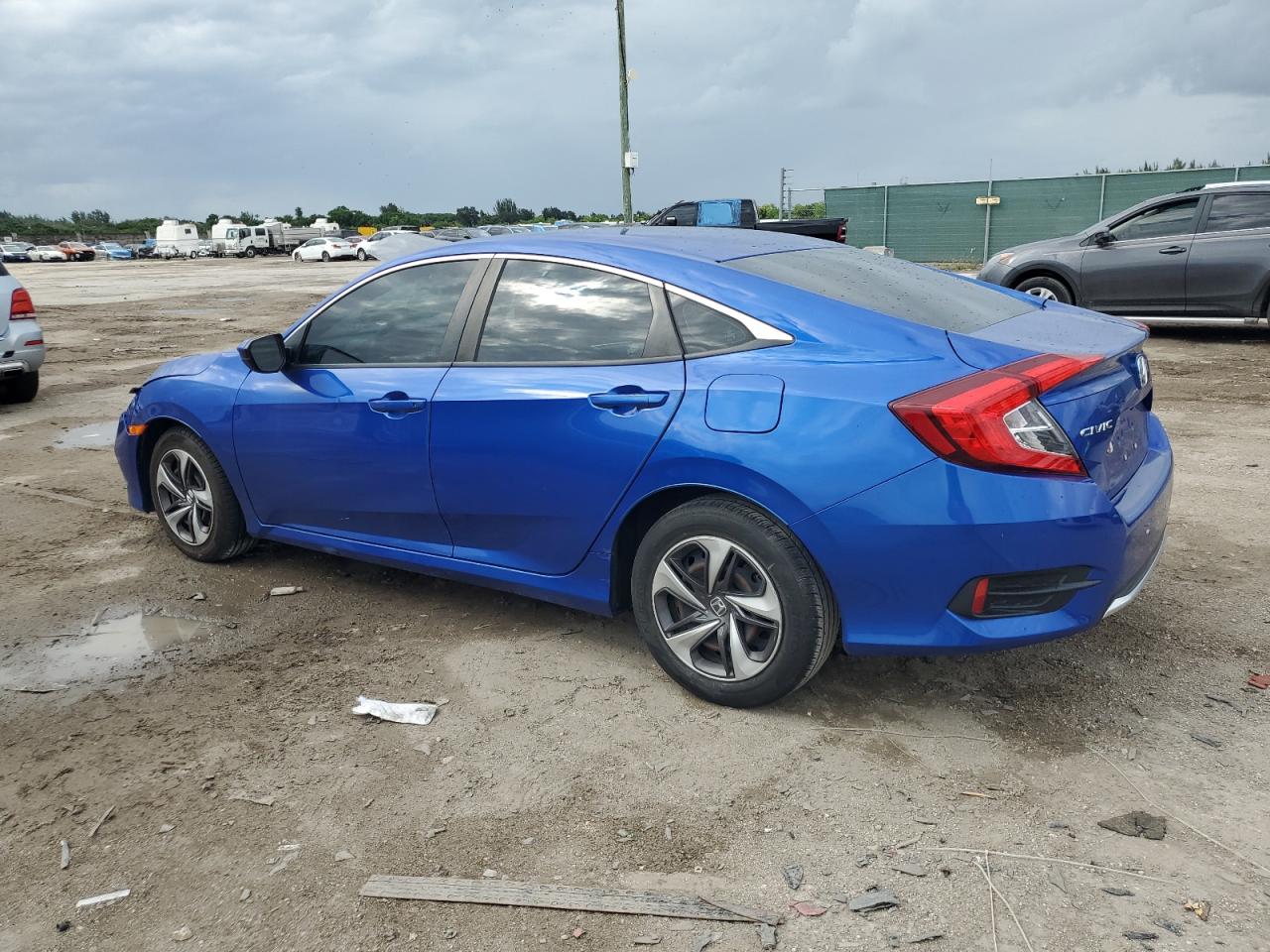 2020 Honda Civic VIN 19XFC2F62LE011280 Copart auction photo, front end / rear end damage thumbnail 2