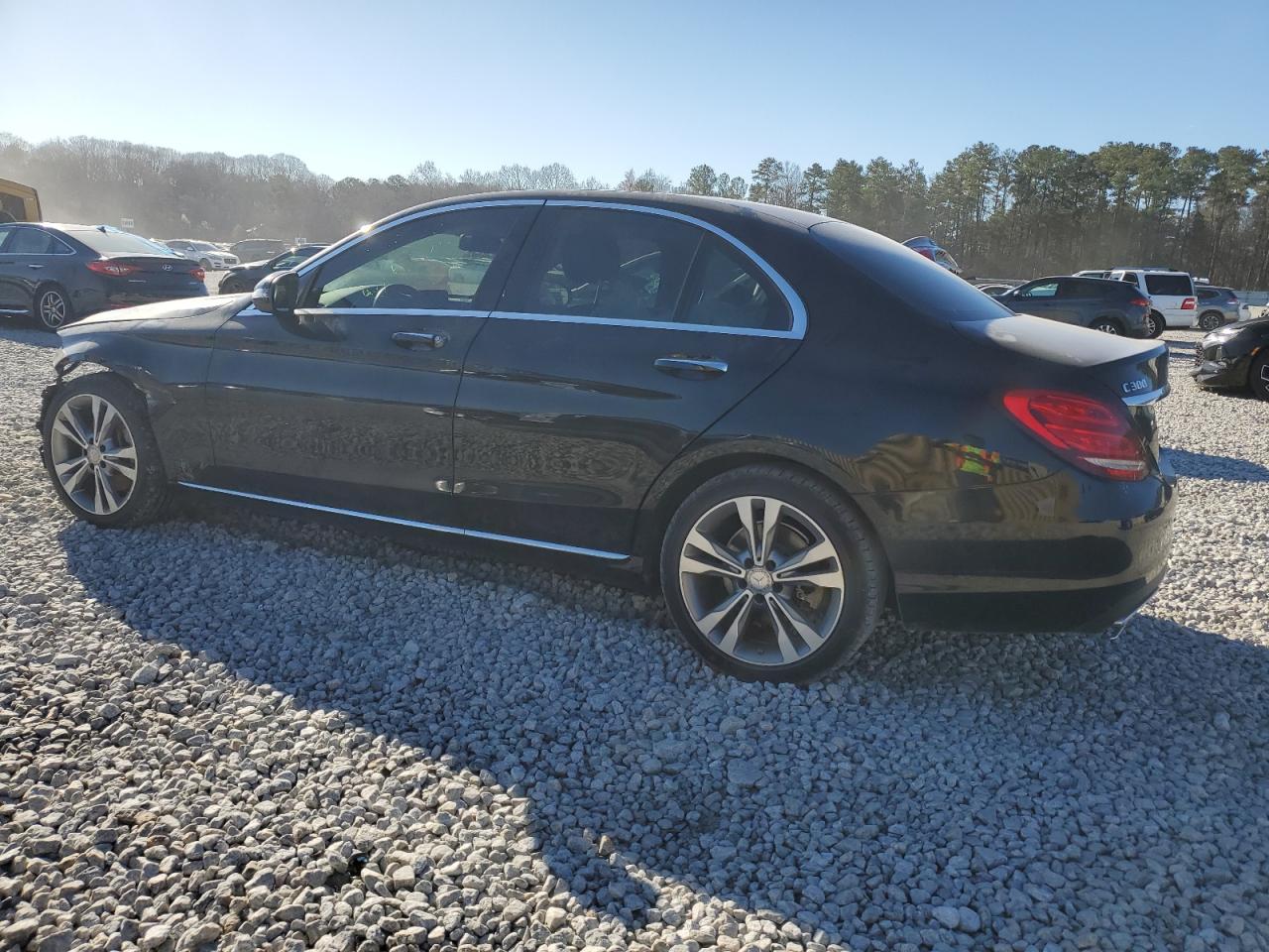 2017 Mercedes-Benz C-klasse VIN 55SWF4KB4HU180660 Copart auction photo, front end / undercarriage damage thumbnail 2