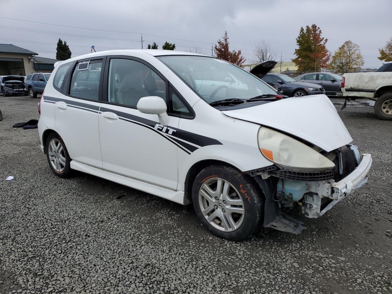 2007 Honda Fit VIN JHMGD38677S044278 Copart auction photo, all over damage thumbnail 4