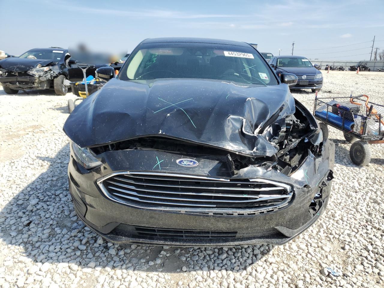 2019 Ford Fusion VIN 3FA6P0HD4KR280558 Copart auction photo, front end / side damage thumbnail 5