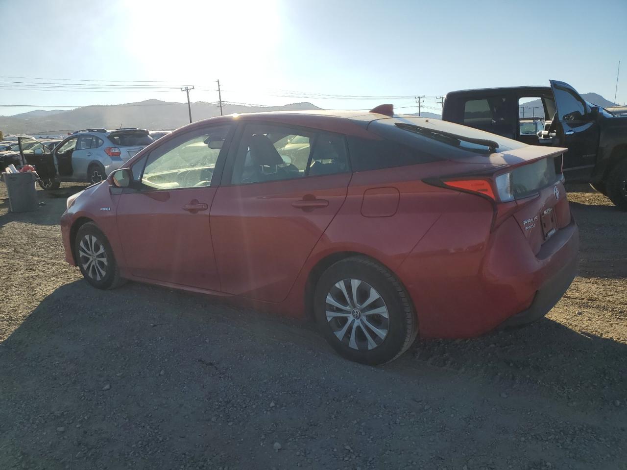 2021 Toyota Prius VIN JTDL9MFU5M3029325 Copart auction photo, front end / side damage thumbnail 2