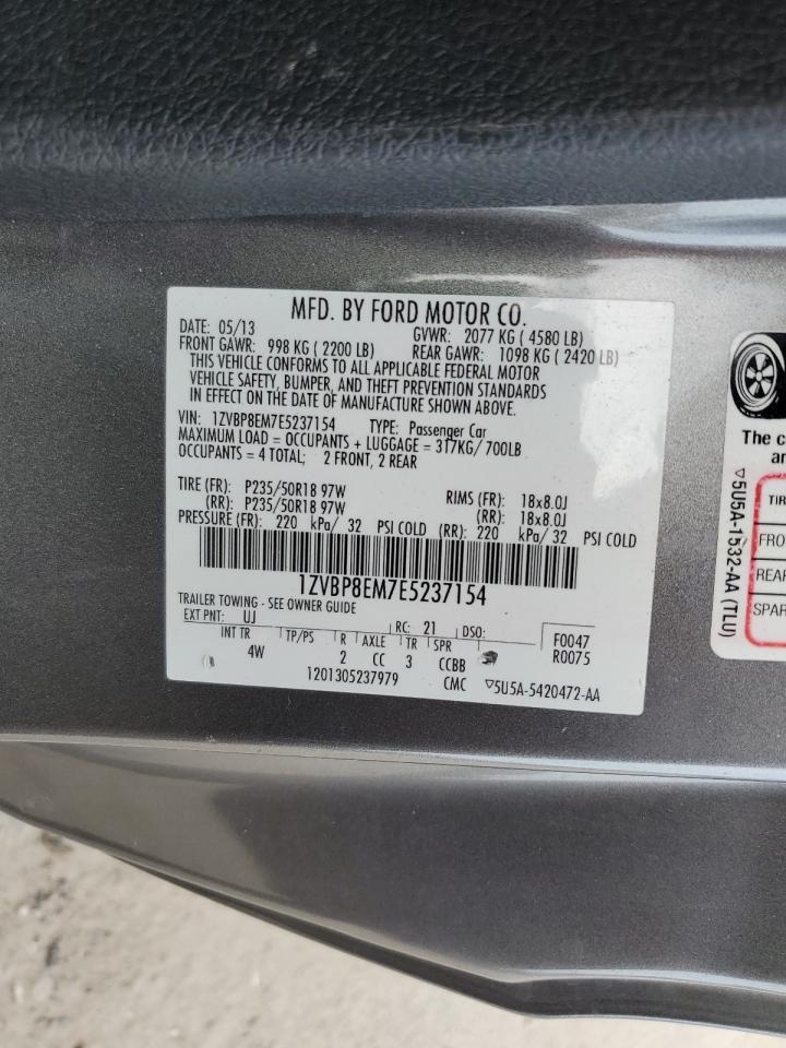 2014 Ford Mustang VIN 1ZVBP8EM7E5237154 Copart auction photo, front end damage thumbnail 14