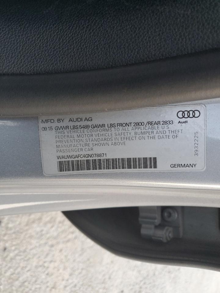 2016 Audi A7 VIN WAUWGAFC4GN078871 Copart auction photo, front end damage thumbnail 15