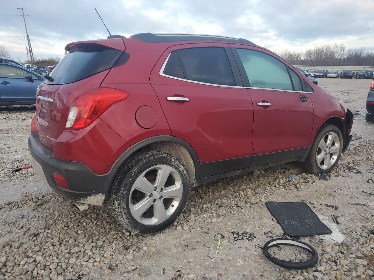 2015 Buick Encore VIN KL4CJGSB8FB122601 Copart auction photo, all over damage thumbnail 3