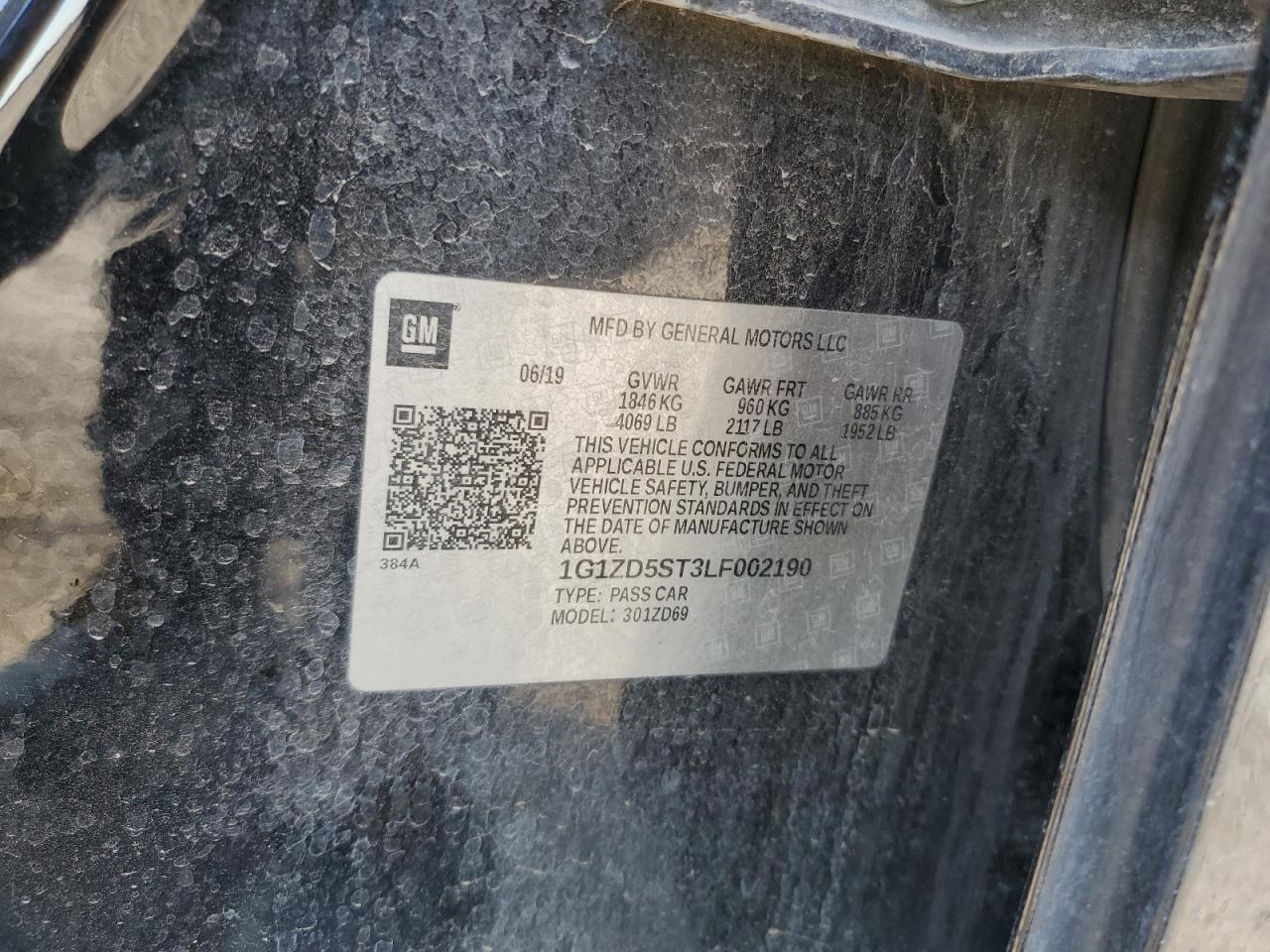 2020 Chevrolet Malibu VIN 1G1ZD5ST3LF002190 Copart auction photo, front end / minor dent/scratches damage thumbnail 15