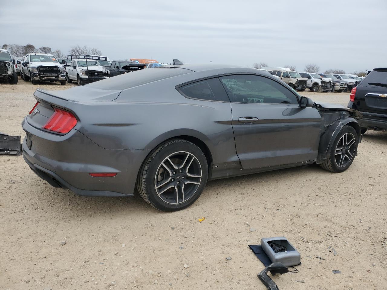 2021 Ford Mustang VIN 1FA6P8TH0M5104654 Copart auction photo, all over damage thumbnail 3