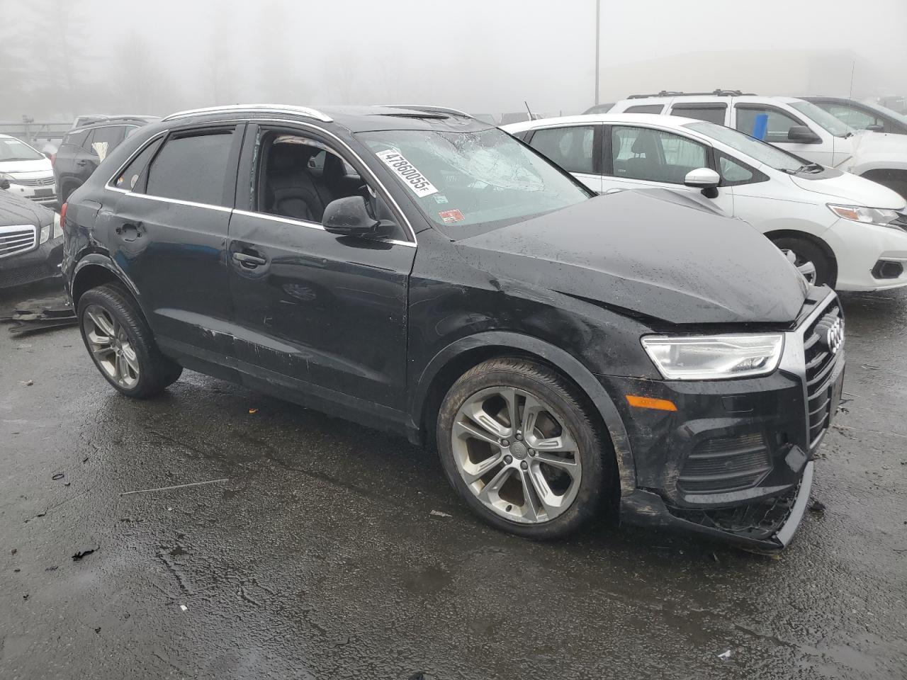 2017 Audi Q3 VIN WA1JCCFS9HR008699 Copart auction photo, front end / side damage thumbnail 4