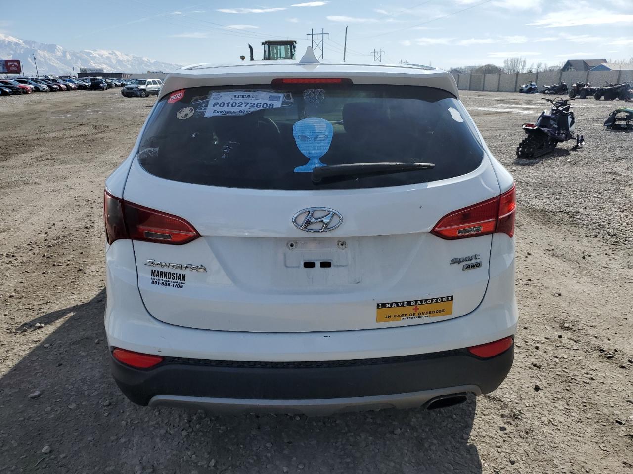2014 Hyundai Santa Fe VIN 5XYZTDLB1EG140949 Copart auction photo, all over damage thumbnail 6