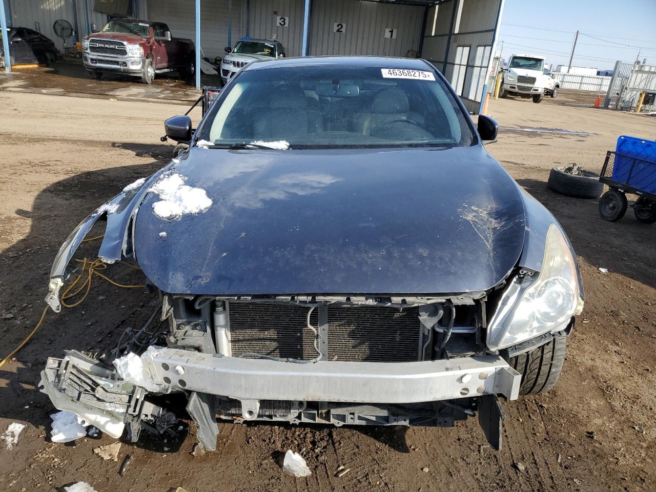 2008 Infiniti G VIN JNKCV64E58M107927 Copart auction photo, front end / all over damage thumbnail 5