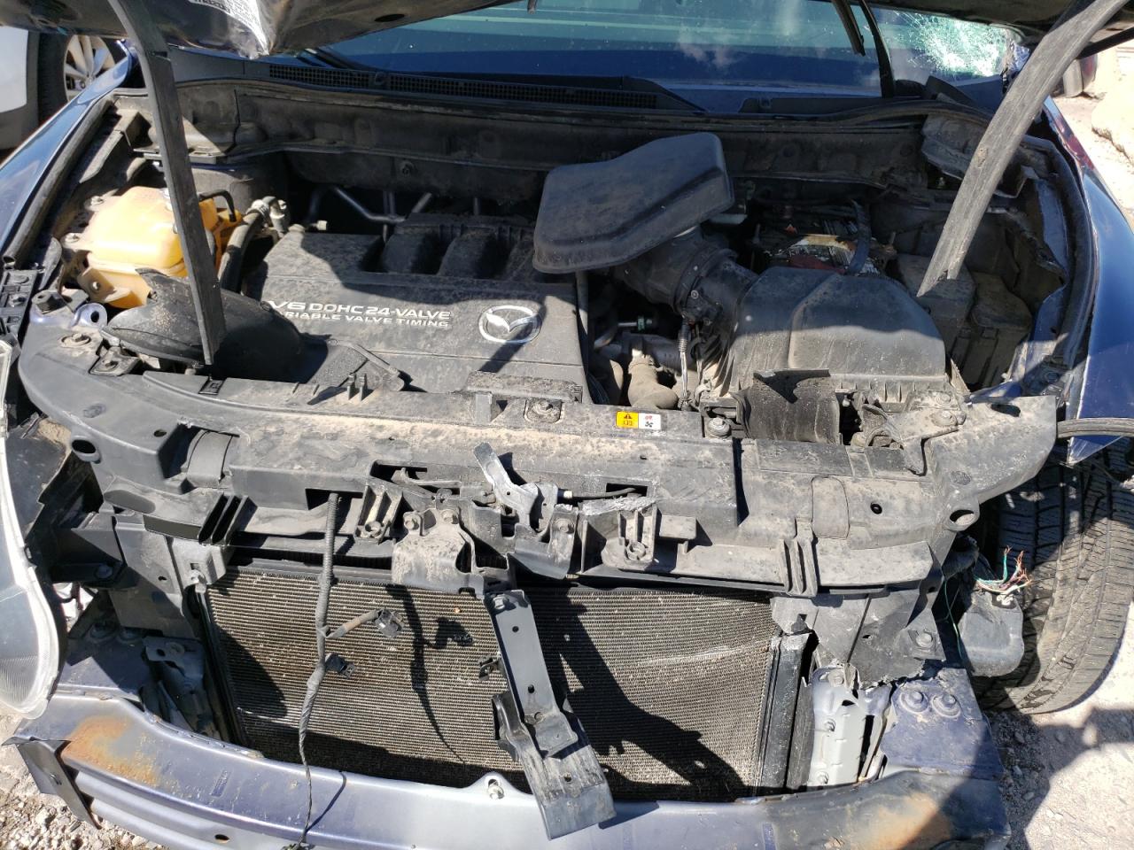 2007 Mazda CX-9 VIN JM3TB38C970106715 Copart auction photo, front end / side damage thumbnail 12
