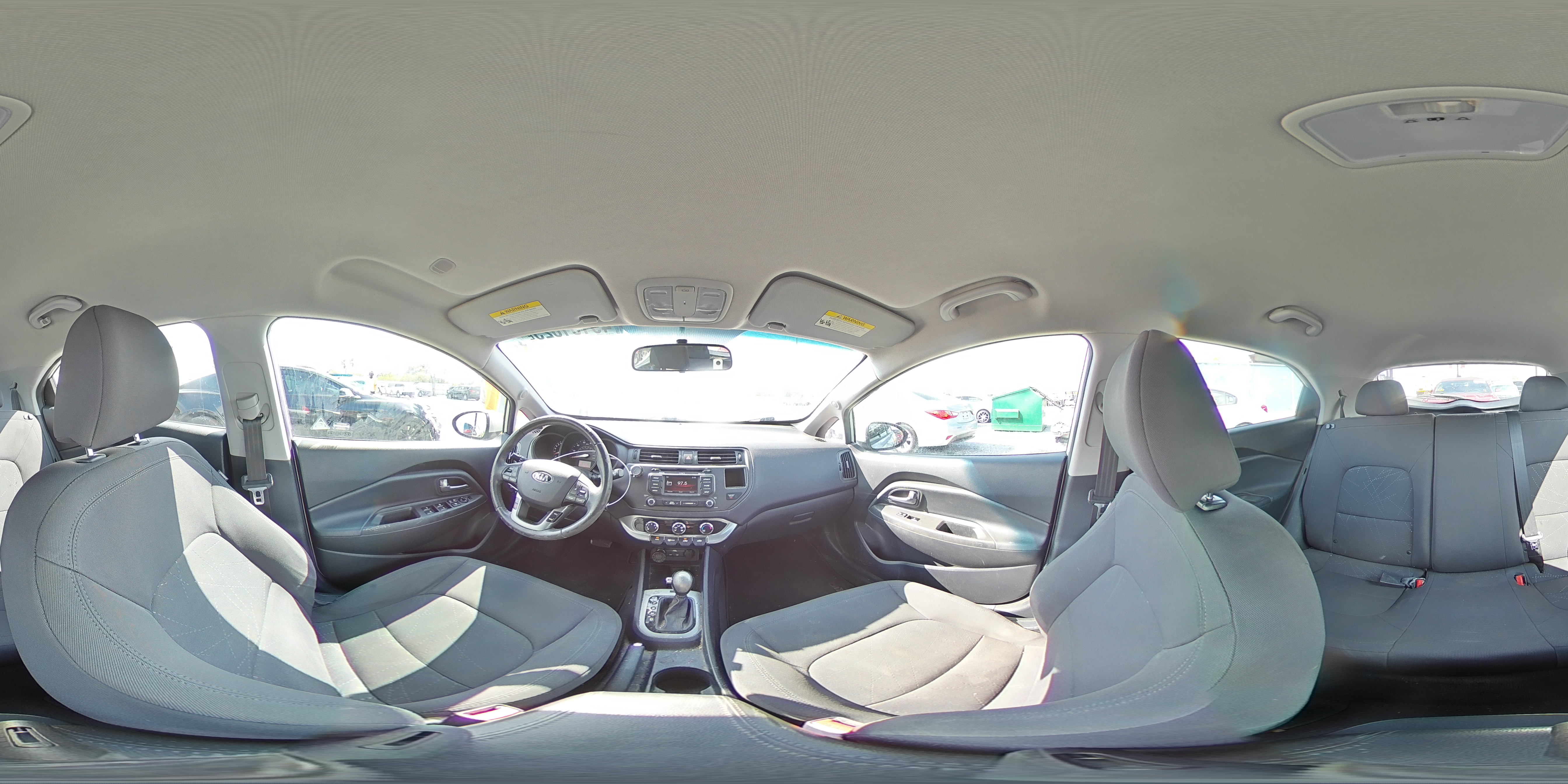 2013 KIA Rio VIN KNADN5A34D6235509 Copart auction photo, rear end damage thumbnail 14