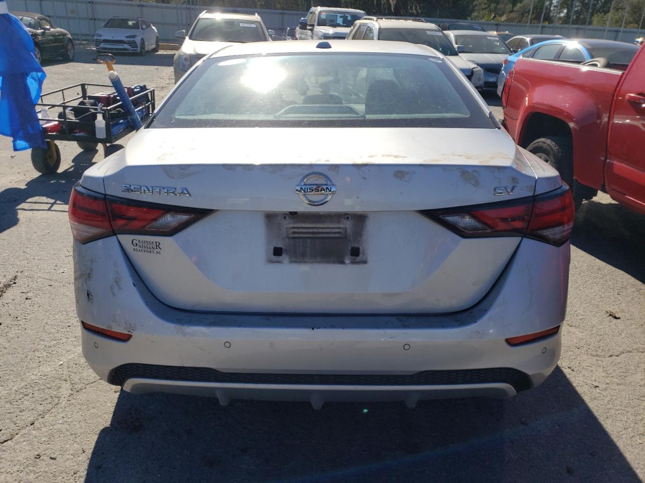 2020 Nissan Sentra VIN 3N1AB8CV5LY227735 Copart auction photo, front end / side damage thumbnail 6