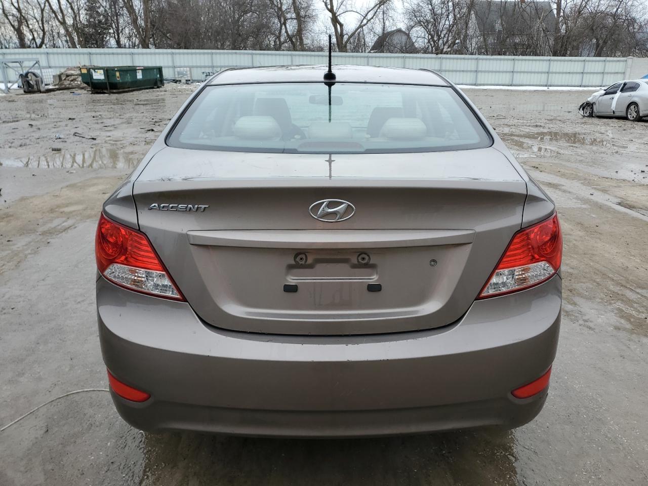 2014 Hyundai Accent VIN KMHCT4AE3EU613943 Copart auction photo, front end damage thumbnail 6