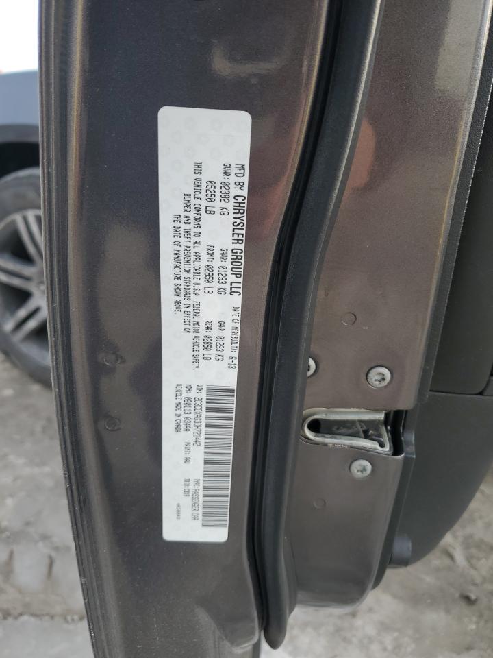2013 Dodge Charger VIN 2C3CDXAG3DH721442 Copart auction photo, mechanical damage thumbnail 12