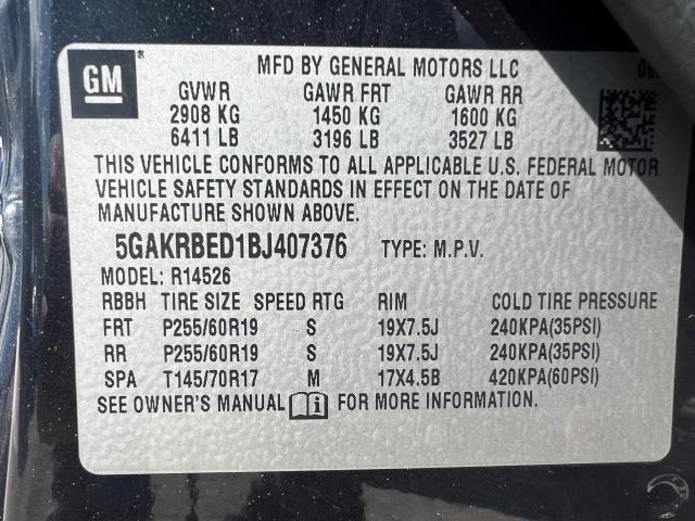 2011 Buick Enclave VIN 5GAKRBED1BJ407376 Copart auction photo, water/flood damage thumbnail 15