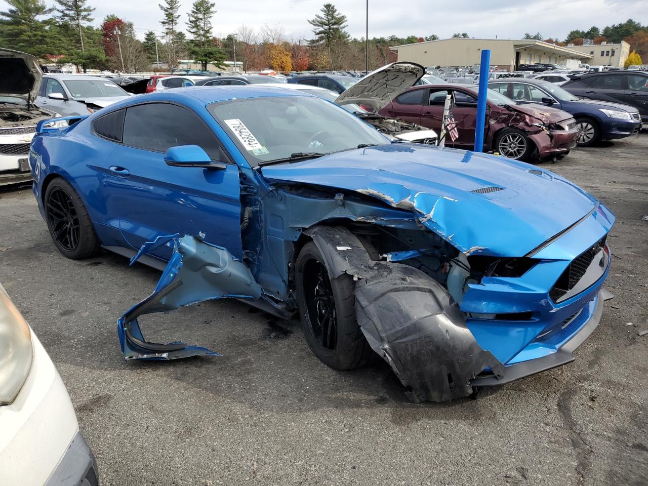 2020 Ford Mustang VIN 1FA6P8CF9L5141599 Copart auction photo, front end / minor dent/scratches damage thumbnail 4