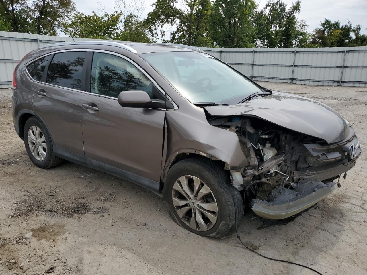 2012 Honda CR-V VIN 5J6RM4H77CL069883 Copart auction photo, front end / side damage thumbnail 4