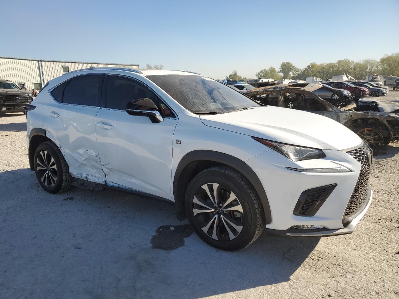 2021 Lexus NX VIN JTJSARDZ3M5020249 Copart auction photo, side / undercarriage damage thumbnail 4