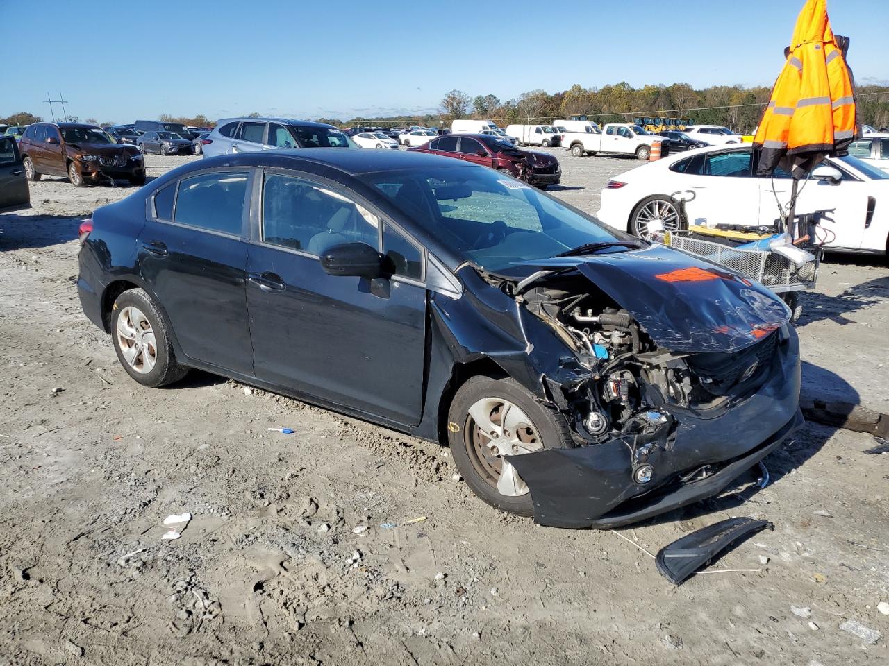 2015 Honda Civic VIN 2HGFB2F57FH563507 Copart auction photo, front end damage thumbnail 4