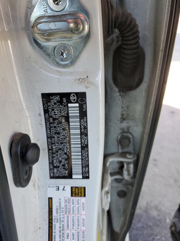 2017 Toyota Prius VIN JTDKARFP8H3054431 Copart auction photo, front end damage thumbnail 14