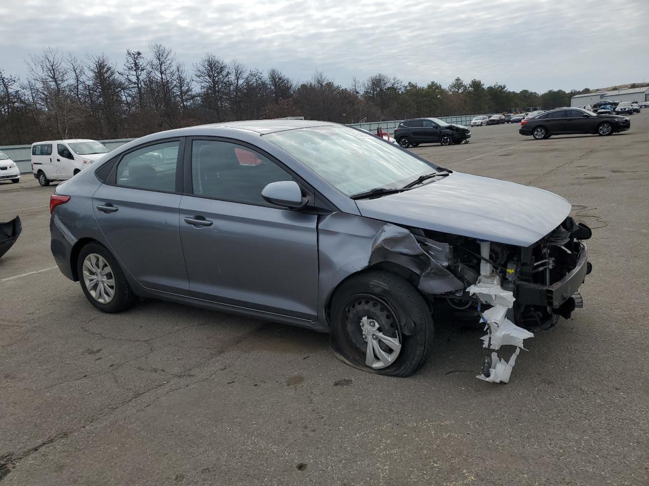 2019 Hyundai Accent VIN 3KPC24A32KE066647 Copart auction photo, front end / undercarriage damage thumbnail 4