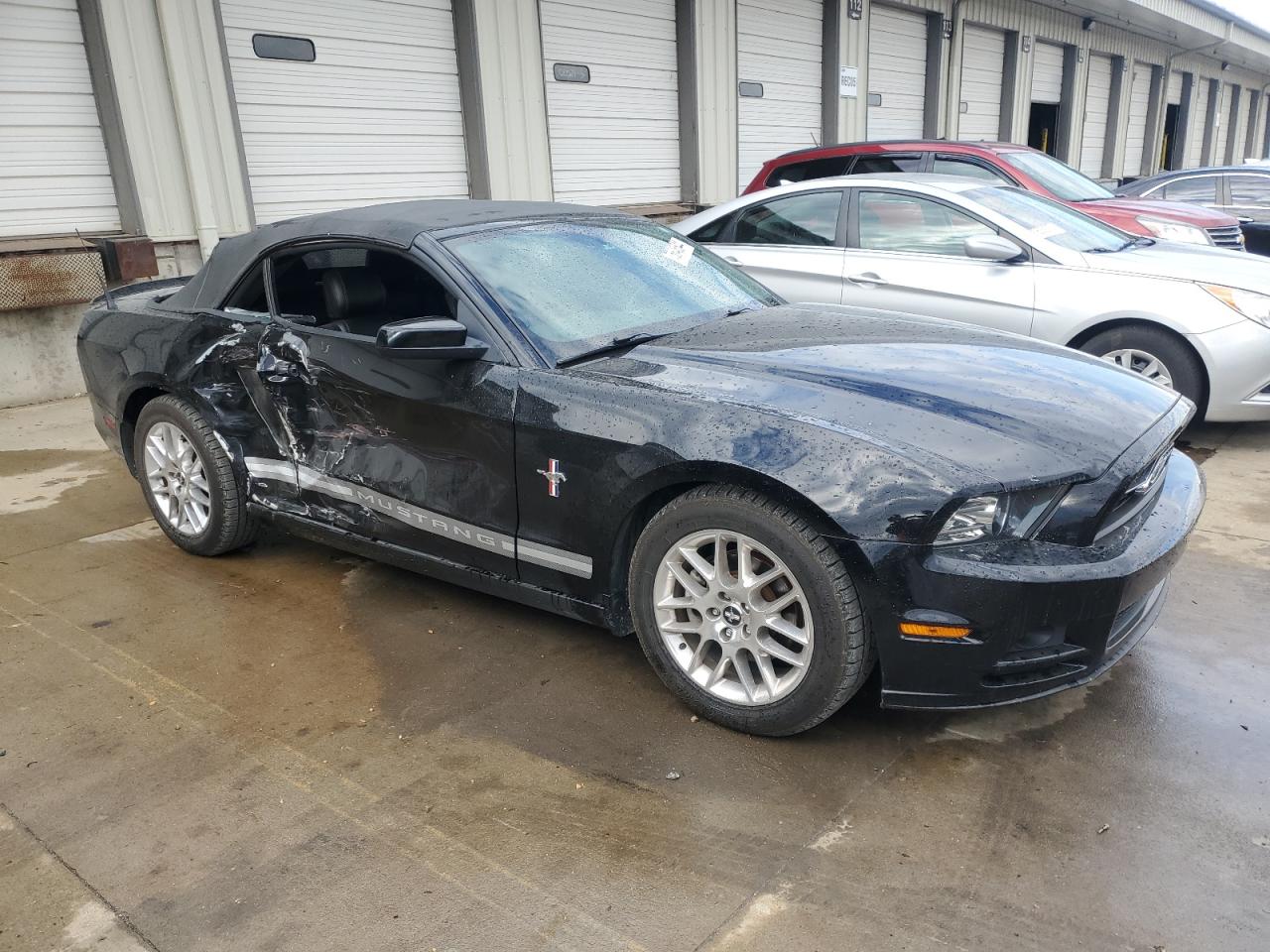 2013 Ford Mustang VIN 1ZVBP8EM8D5213136 Copart auction photo, side / rear end damage thumbnail 4