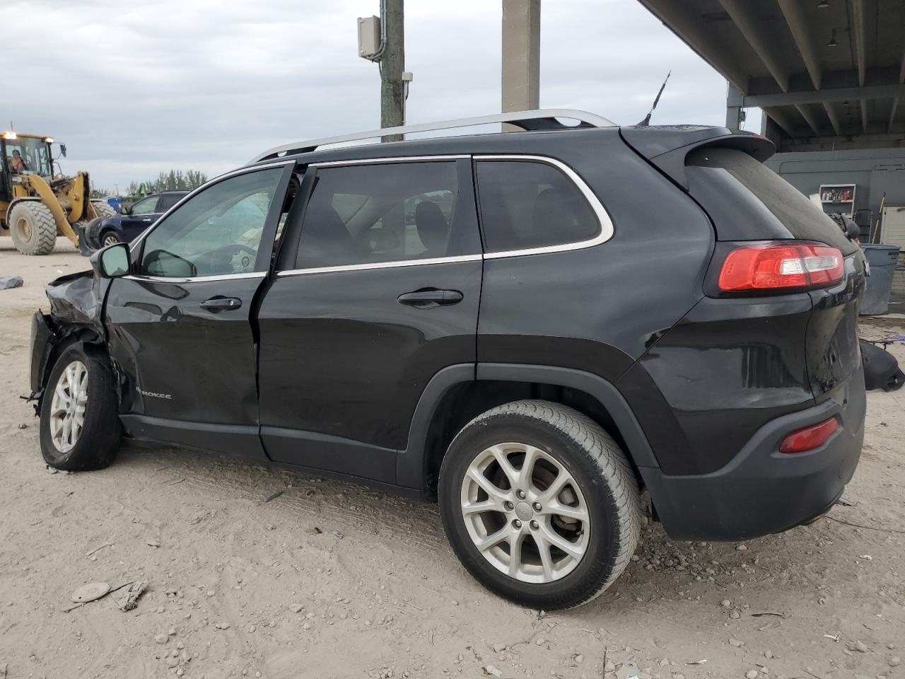 2014 Jeep Grand Cherokee VIN 1C4PJLCB0EW199680 Copart auction photo, front end / side damage thumbnail 2
