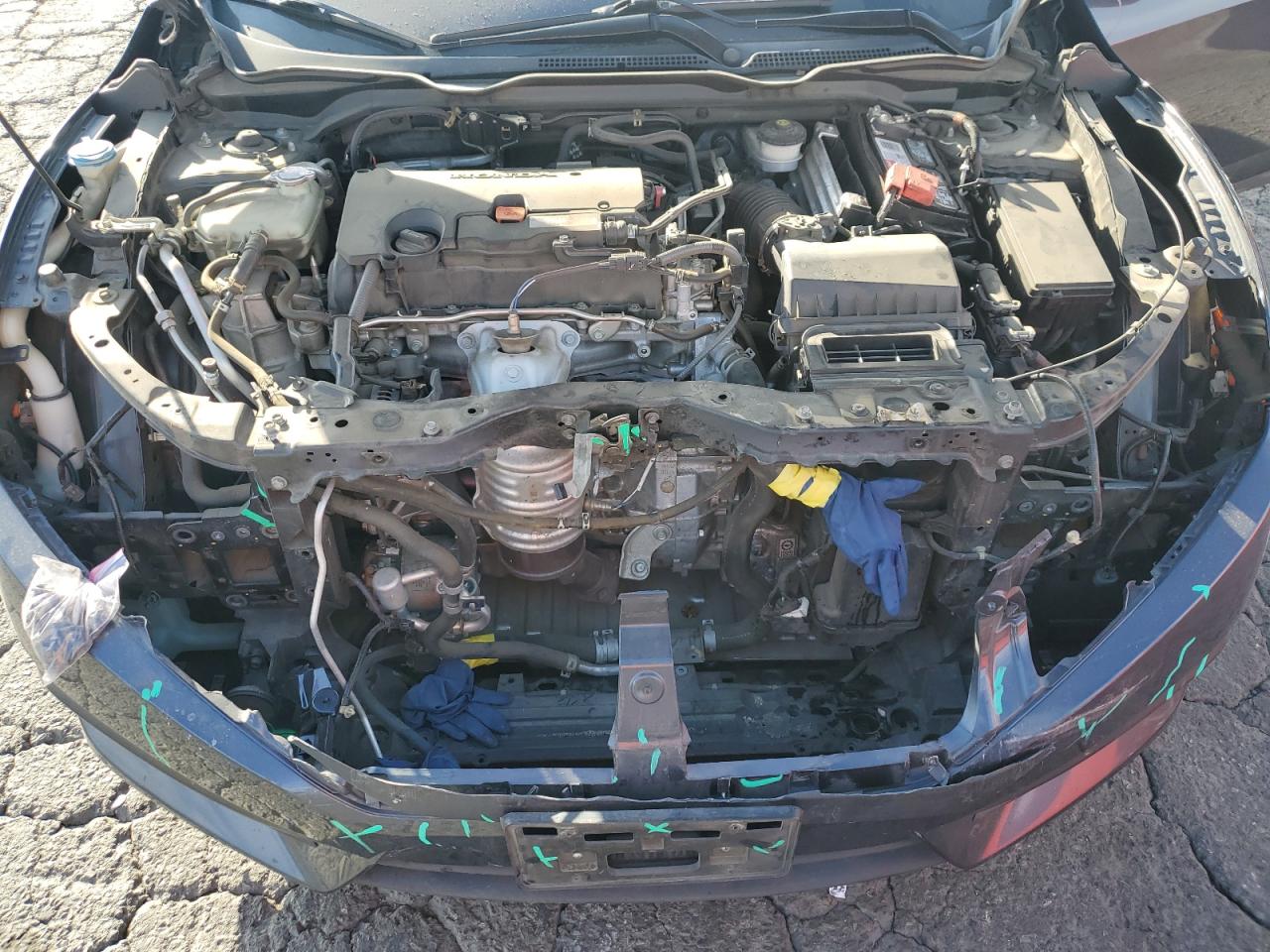 2018 Honda Civic VIN 2HGFC2F5XJH606856 Copart auction photo, rear end / side damage thumbnail 11