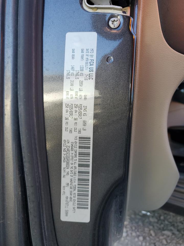 2016 Dodge Caravan VIN 2C4RDGCG5GR388324 Copart auction photo, rear end damage thumbnail 13